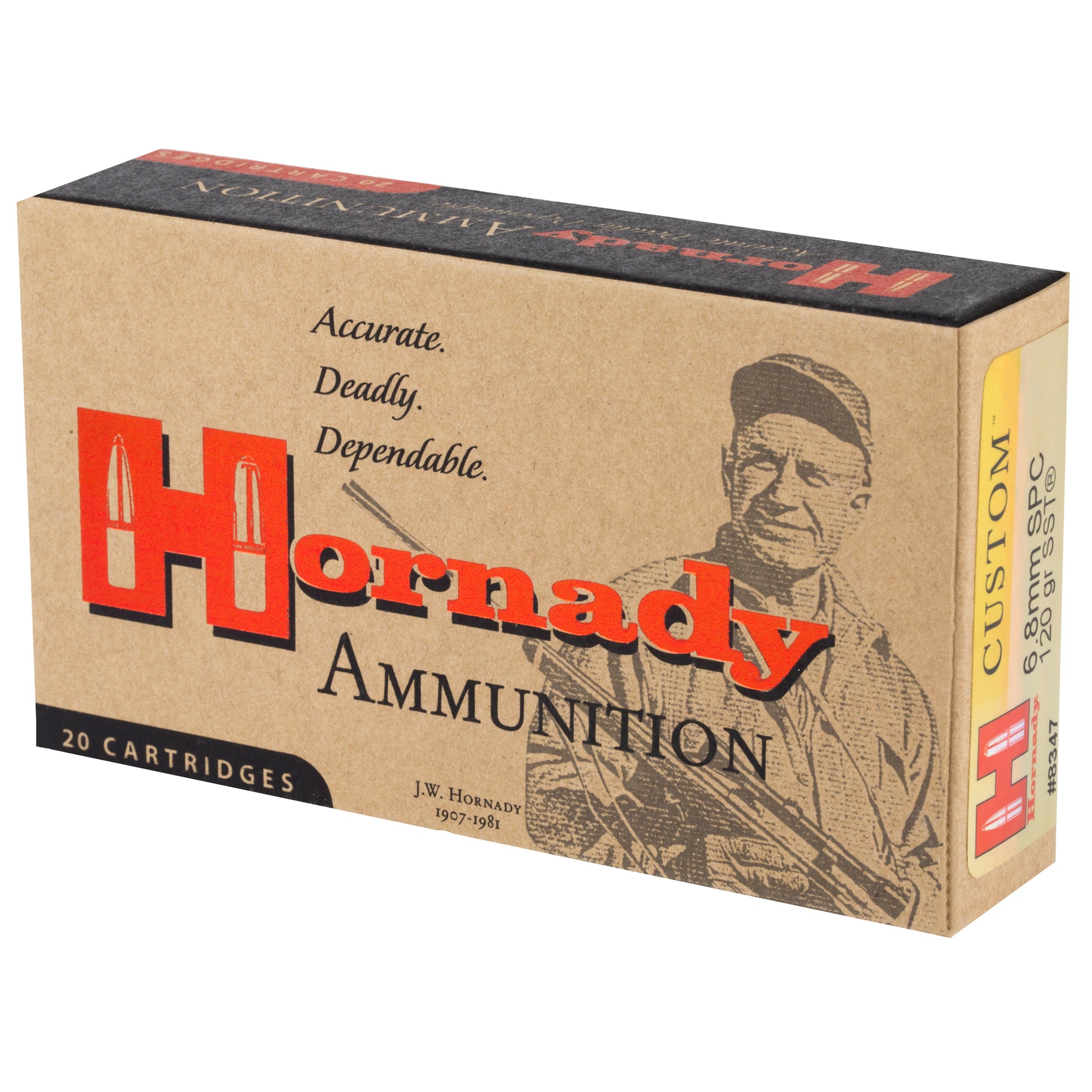 Hornady Custom 6.8mm SPC 120 Grain SST Ammunition * Precision Factory Load for Hunting and Shooting
