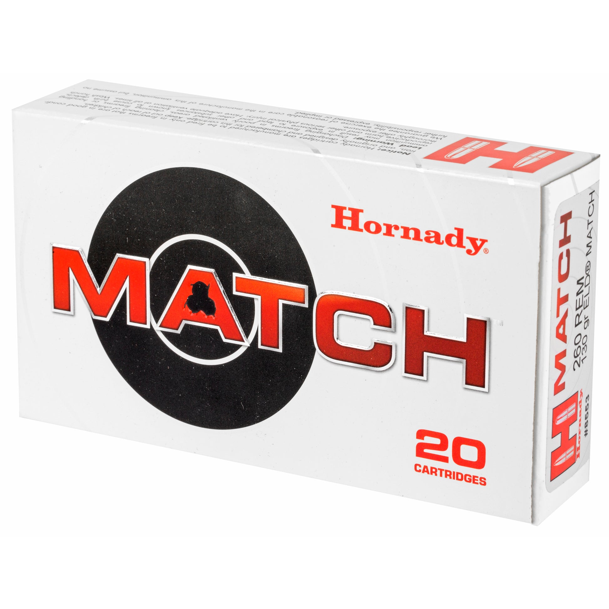 Hornady 260 Remington Match ELD-M Bullets - 130 Grain, Box of 20