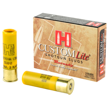 Hornady Custom Lite 20 Gauge 2.75-Inch 250 Grain Sabot Slug Ammunition - Pack of 5 / Box of 100