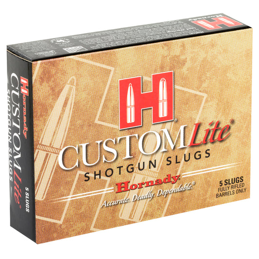 Hornady Custom Lite 20 Gauge 2.75-Inch 250 Grain Sabot Slug Ammunition - Pack of 5 / Box of 100