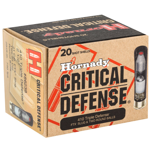 Hornady Critical Defense 410 Gauge 2.5-Inch Slug Ammo - 20 Rounds