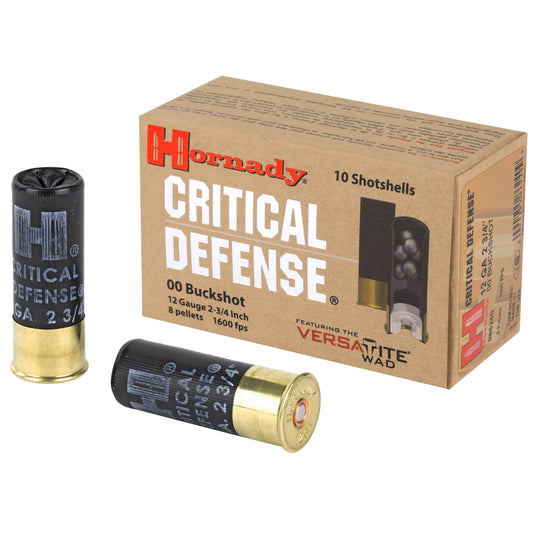 Hornady Critical Defense 12 Gauge 00 Buckshot - Reliable Personal Defense Ammunition