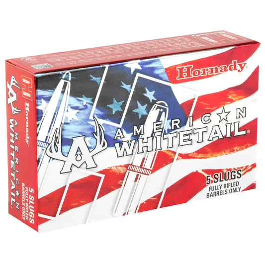 Hornady American Whitetail 12 Gauge 2.75-Inch 325-Grain Rifled Slug - Pack of 5