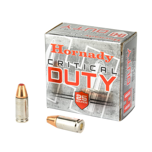 Hornady Critical Duty 9mm +P 124-Grain FlexLock Duty Ammunition - Reliable Barrier Penetration for Personal Protection