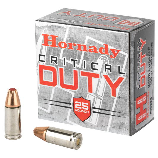 Hornady Critical Duty 9mm +P 135-Grain FlexLock Duty Ammunition * Superior Barrier Penetration for Personal Protection