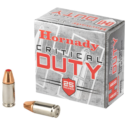 Hornady Critical Duty 9mm 135 Grain FlexLock Duty Ammunition - Full-Size Handgun Performance