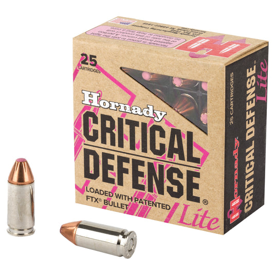 Hornady Critical Defense Lite 9mm 100-Grain FlexTip Ammunition * Lightweight Personal Protection
