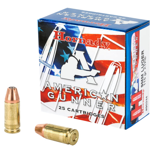 Hornady American Gunner 9mm 115 Grain XTP Ammunition * Reliable Self-Defense and Target Shooting