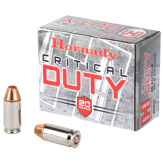 Hornady Critical Duty .45 ACP +P 220-Grain FlexLock Duty Ammo * Reliable Barrier Penetration for Personal Protection