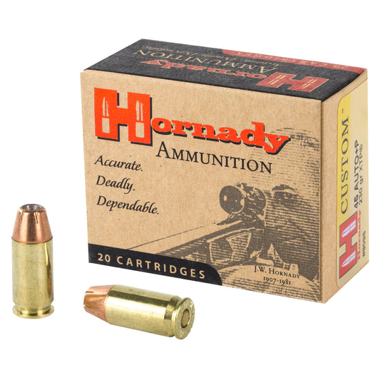 Hornady Custom 45 ACP +P 230-Grain XTP Pistol Ammo - 20-Round Box