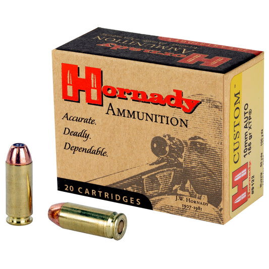 Hornady Custom 10mm 155 Grain XTP Pistol Ammunition - 20 Rounds Per Box