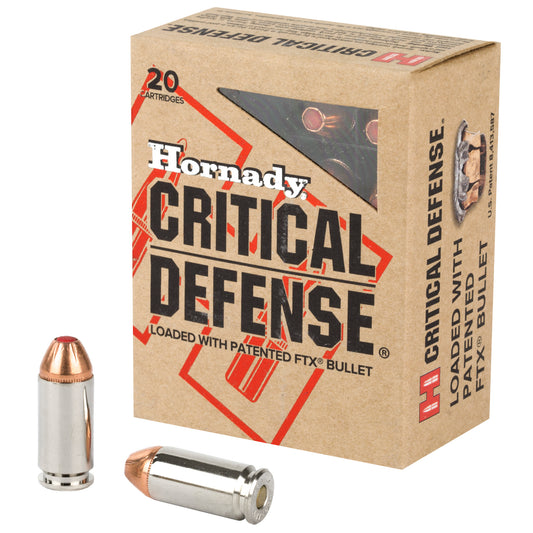 Hornady Critical Defense FlexTip 40 S&W 165-Grain Ammunition, 20 Rounds per Box
