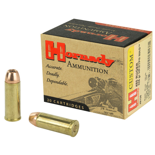 Hornady Custom 480 Ruger 325 Grain XTP Pistol Ammunition * 20 Rounds