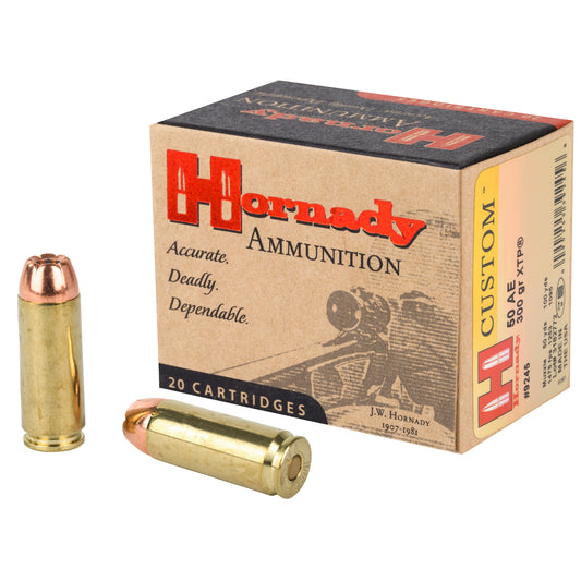 Hornady Custom 50 Action Express 300-Grain XTP Pistol Ammunition, 20 Rounds per Box