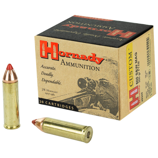 Hornady Custom 500 S&W 300-Grain FlexTip FTX Rifle Ammunition (20 Rounds)