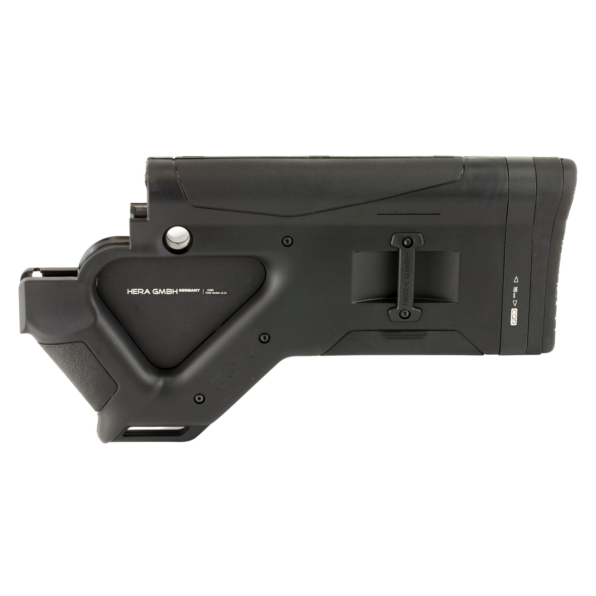 Hera USA HERA12-12CA CQR Fixed Stock for AR-15 Rifle - Compact and Ergonomic Upgrade in Black