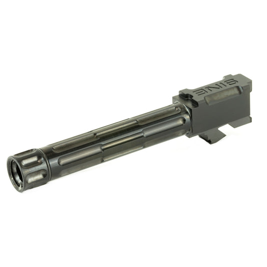 LANTAC 9INE Fluted Black Drop-In Barrel for Glock 19 Gen 3 & 4 Pistols