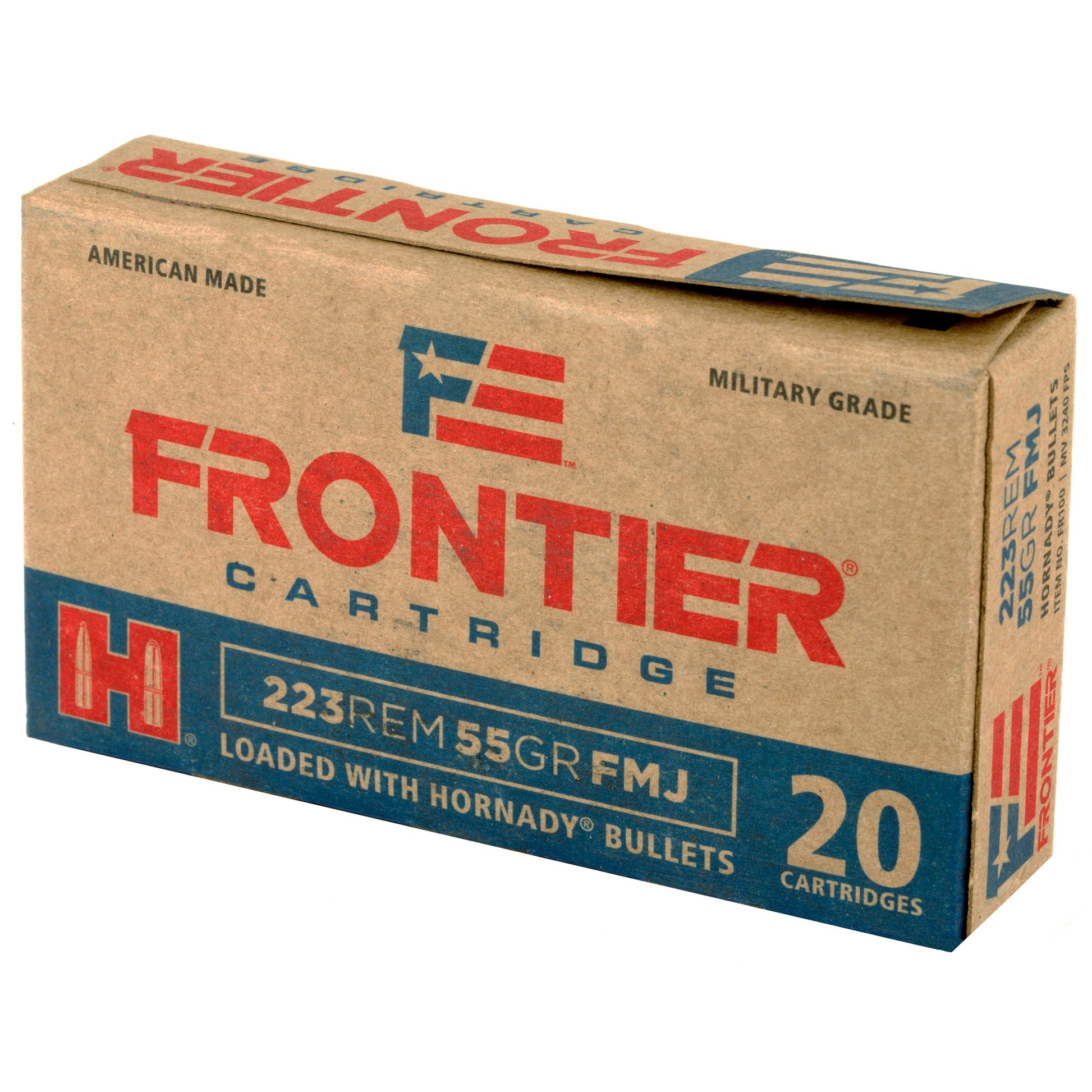 Frontier Cartridge Lake City 223 Remington 55 Grain FMJ Ammunition - Pack of 20