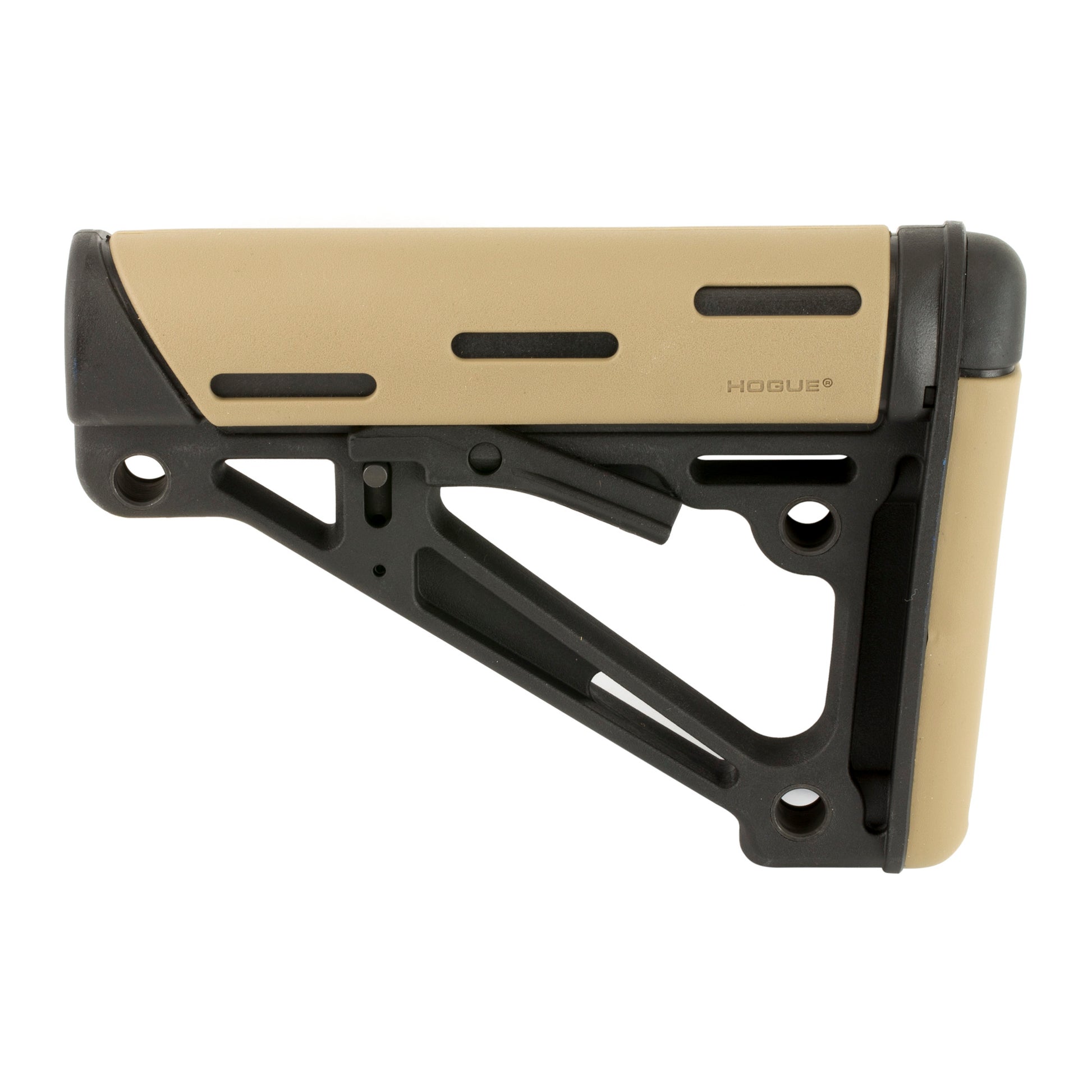 Hogue AR-15 Collapsible 6-Position Overmolded Stock in Flat Dark Earth * Mil-Spec Buffer Tube Compatible