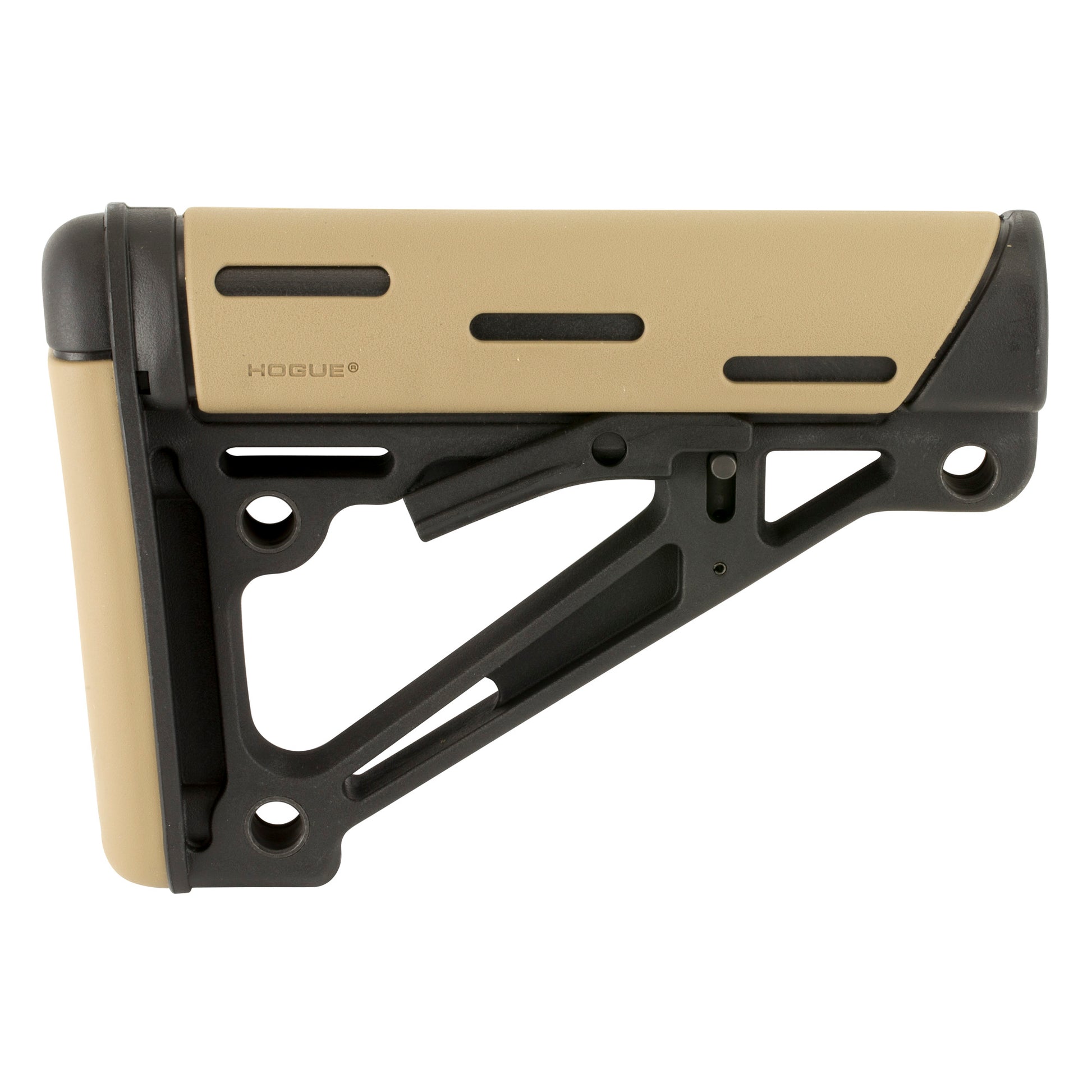 Hogue AR-15 Collapsible 6-Position Overmolded Stock in Flat Dark Earth * Mil-Spec Buffer Tube Compatible