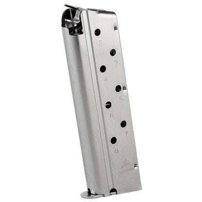 Mec-Gar USA Mag for 1911 Full Size Pistol in 40 S&W - 8 Rounds Nickel Finish
