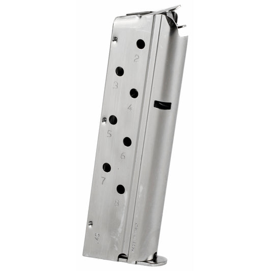 Mec-Gar USA Mag for 1911 Full Size Pistol in 40 S&W - 8 Rounds Nickel Finish