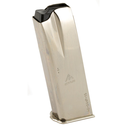 Mec-Gar USA Magazine for Browning Hi-Power 9mm * 15 Rounds, Nickel Finish
