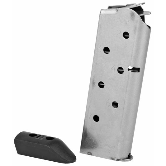 CMC Products Match Grade 1911 Magazine for 45 ACP * 7-Round Stainless Steel Fixed Base Magazine