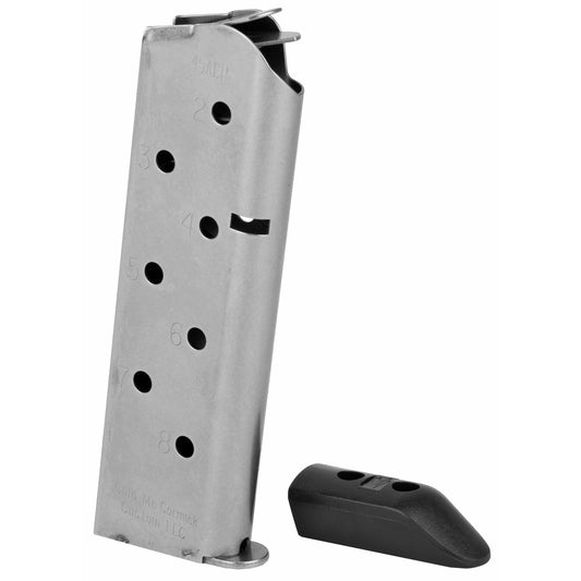 CMC Products Match Grade 1911 Magazine with Welded Base Plate * 8 Rounds, .45 ACP, Silver
