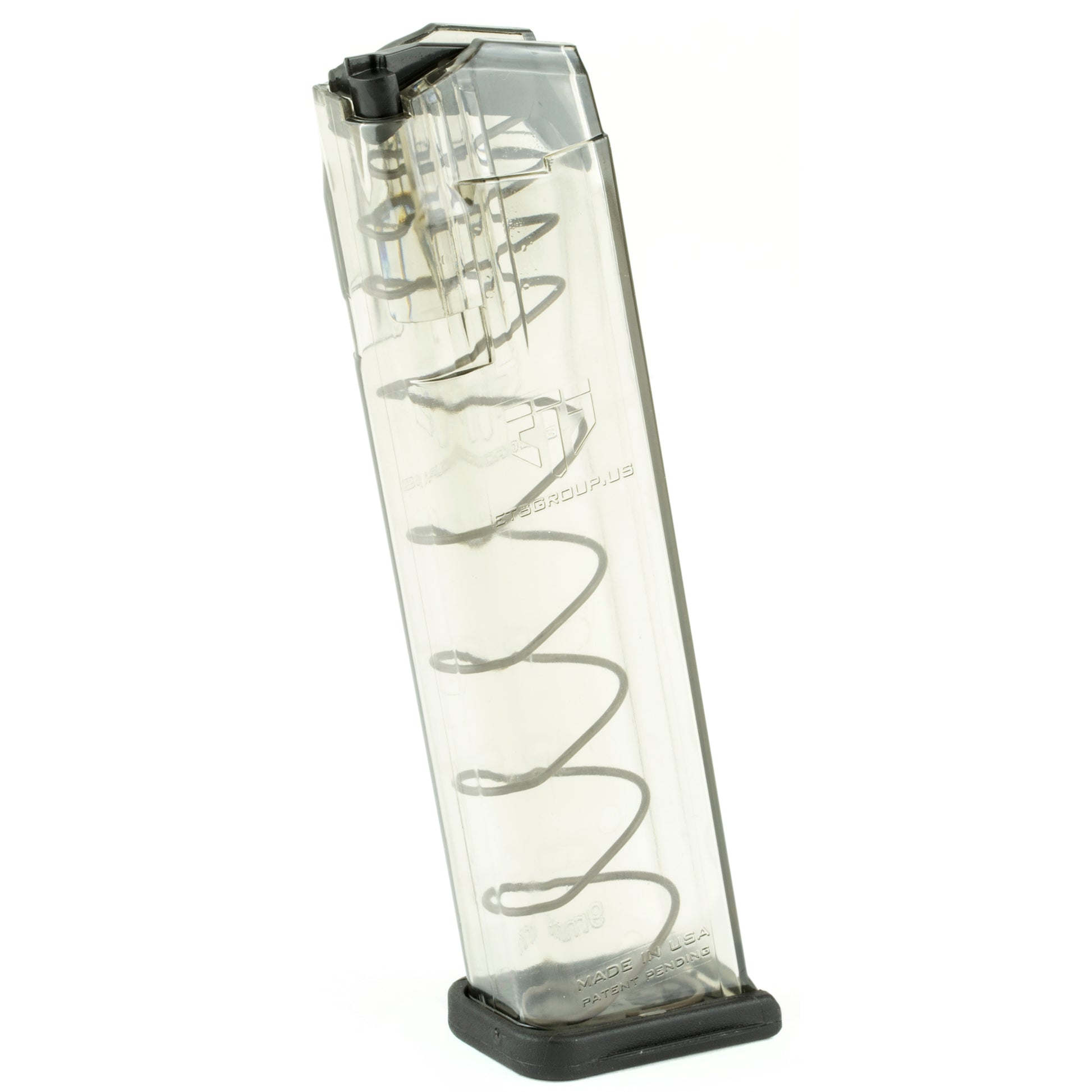 Elite Tactical Systems Group ETS Magazine for Glock 17/19 9mm, 22-Round Capacity, Clear