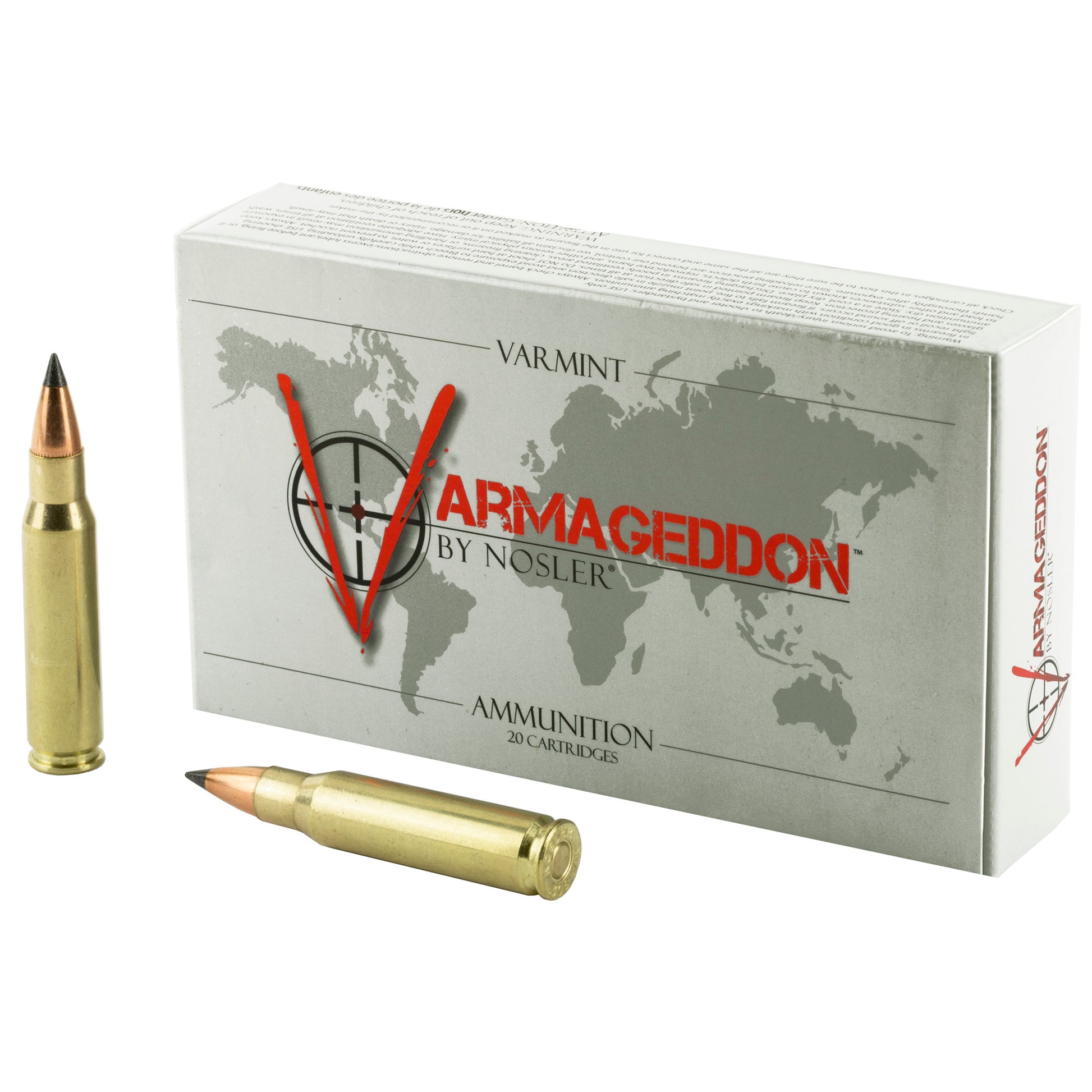 Nosler Varmageddon .308 Winchester 110 Grain Flat Base Tipped Loaded Ammunition (20 Rounds per Box, 200 per Case)