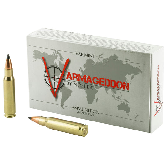 Nosler Varmageddon .308 Winchester 110 Grain Flat Base Tipped Loaded Ammunition (20 Rounds per Box, 200 per Case)