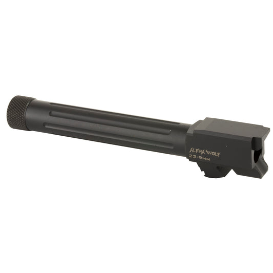 Lone Wolf Distributors Alpha Wolf Threaded & Fluted 9mm Barrel for Glock G22/G31 - Black