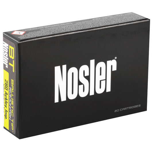 Nosler 280 Ackley Improved Ballistic Tip Hunting Bullets, 140 Grain, Box of 20