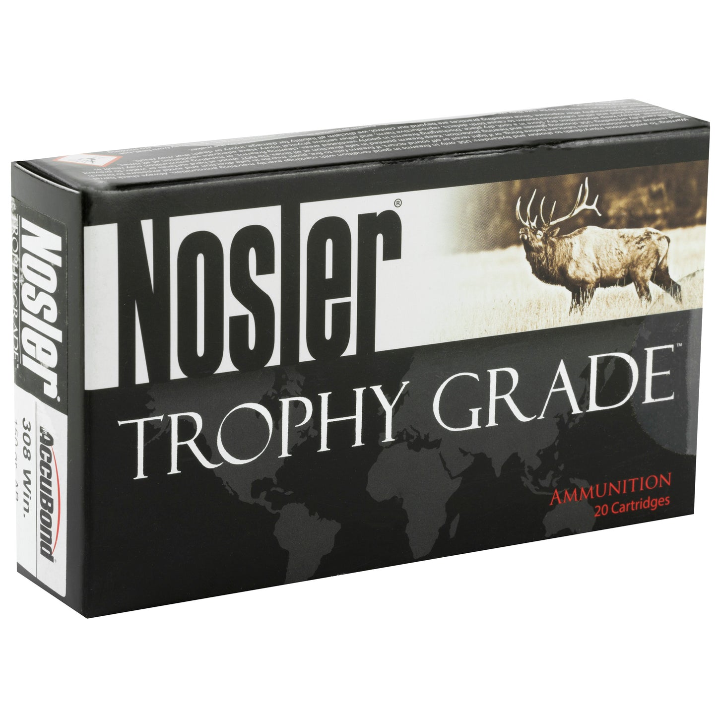 Nosler Trophy Grade 308 Winchester 150-Grain AccuBond Ammunition, 20-Round Box