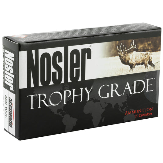 Nosler Trophy Grade 308 Winchester 150-Grain AccuBond Ammunition, 20-Round Box