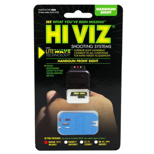Hi-Viz LiteWave NVLW01 Front Sight for Novak 1911 and Compatible Pistols - Green