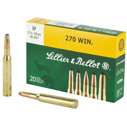 Sellier & Bellot 270 Winchester 150-Grain Soft Point Rifle Ammunition (20 Rds per Box, 400 Rds per Case)