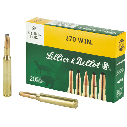 Sellier & Bellot 270 Winchester 150-Grain Soft Point Rifle Ammunition (20 Rds per Box, 400 Rds per Case)