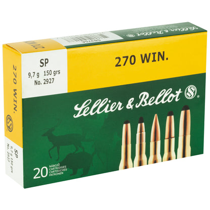 Sellier & Bellot 270 Winchester 150-Grain Soft Point Rifle Ammunition (20 Rds per Box, 400 Rds per Case)