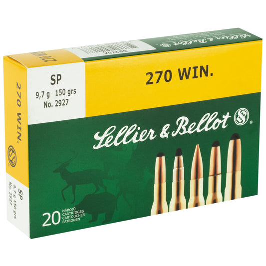 Sellier & Bellot 270 Winchester 150-Grain Soft Point Rifle Ammunition (20 Rds per Box, 400 Rds per Case)