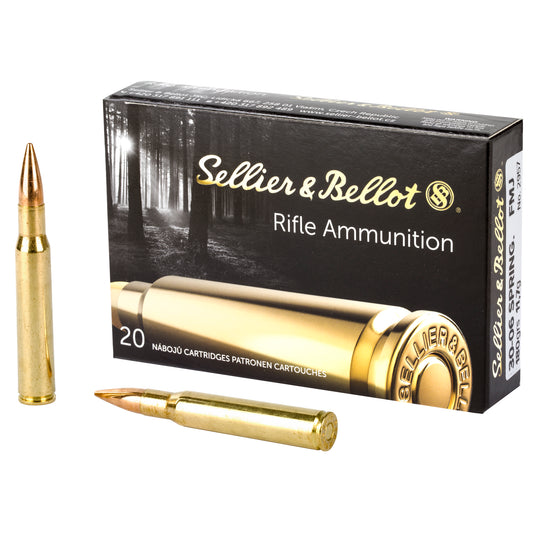 Sellier & Bellot 30-06 Springfield 180 Grain FMJ Rifle Ammunition - 20 R rounds per box