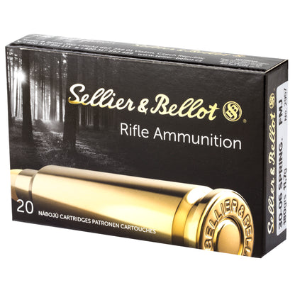 Sellier & Bellot 30-06 Springfield 180 Grain FMJ Rifle Ammunition - 20 R rounds per box