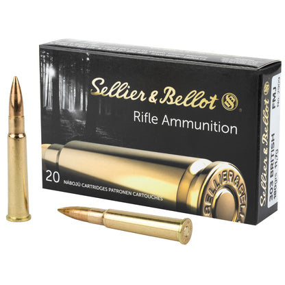 Sellier & Bellot 303 British Rifle Ammunition, 180 Grain FMJ, 20 Rounds per Box