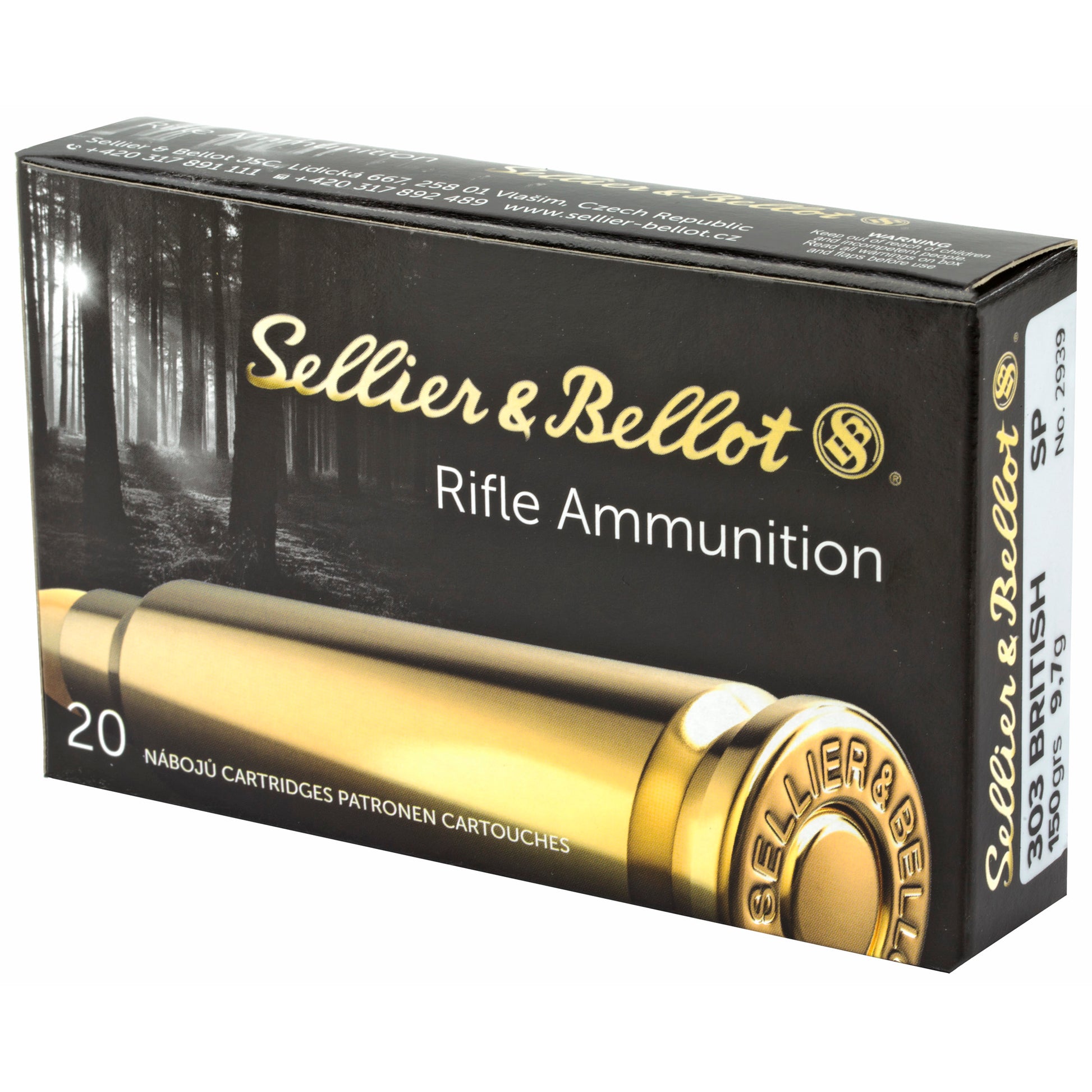 Sellier & Bellot 303 British 150-Grain Soft Point Rifle Ammunition (20 Rounds per Box)