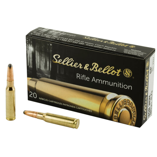 Sellier & Bellot 308 Winchester 180-Grain Soft Point Rifle Ammunition - 20 Rounds Per Box