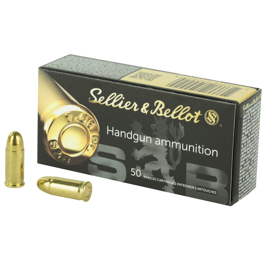 Sellier & Bellot SB32A 32 ACP Full Metal Jacket Pistol Ammunition - 73 Grain, 50 Rounds