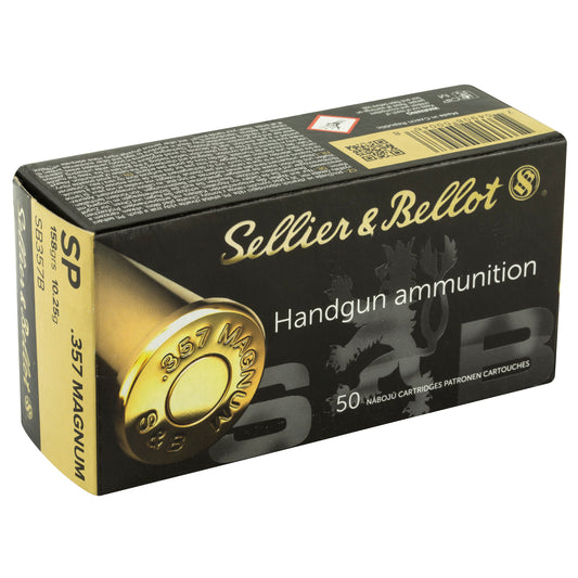Sellier & Bellot 357 Magnum 158 Grain Soft Point Ammunition * Ideal for Hunting and Recreational Shooting