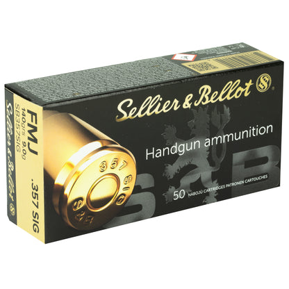Sellier & Bellot 357 Sig 140-Grain Full Metal Jacket Pistol Ammunition - 50 Rounds