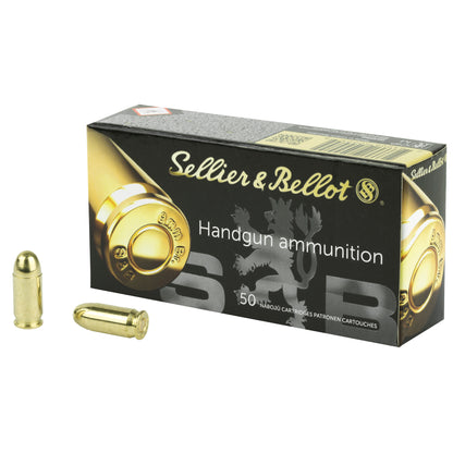 Sellier & Bellot 380 ACP Full Metal Jacket Pistol Ammunition * 92 Grain, 50 Rounds per Box